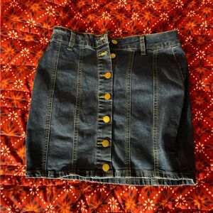 Jean buttoned down skirt